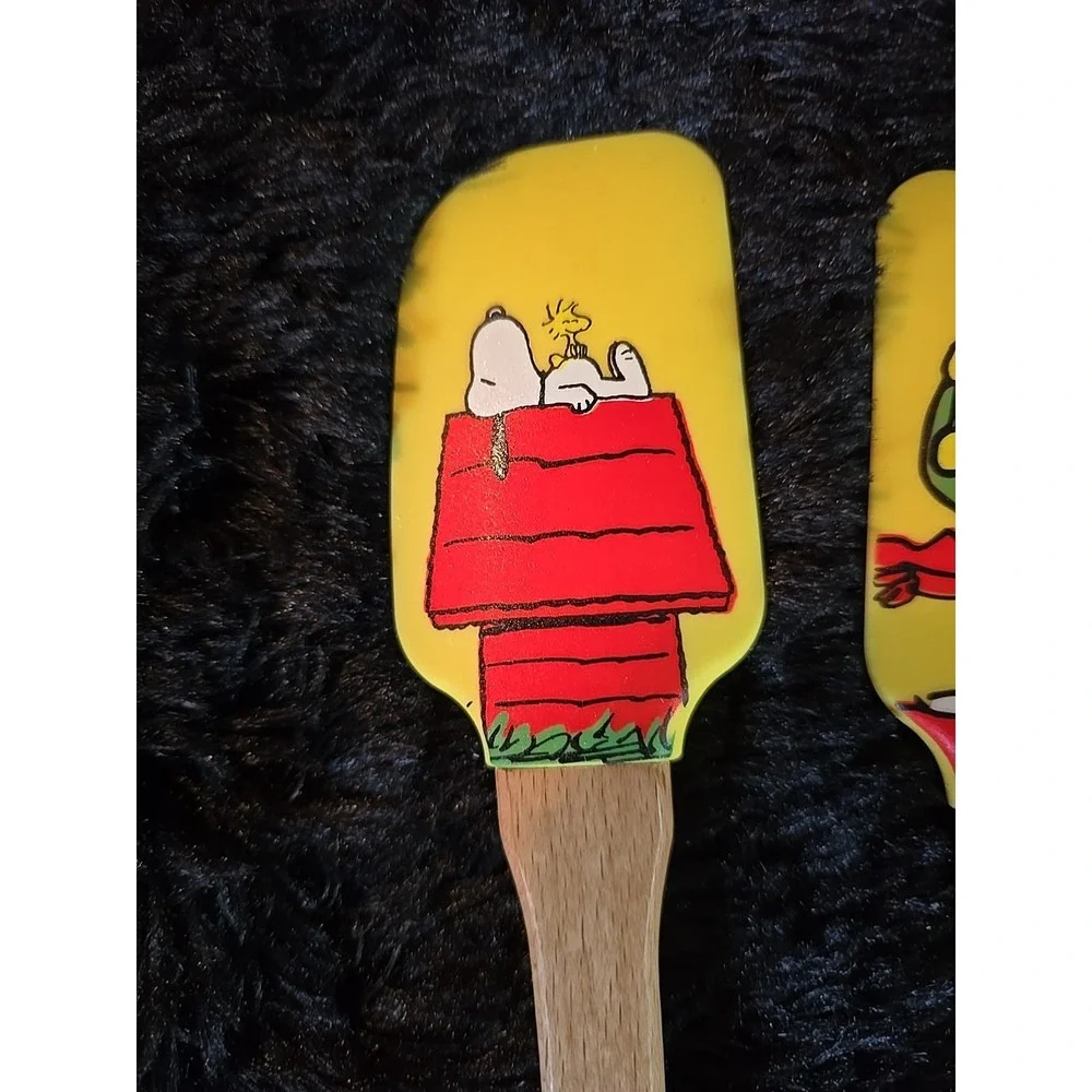 Lenox‎ Chef Snoopy Woodstock  2 Piece Silicone Spatula Set Collectible Yellow